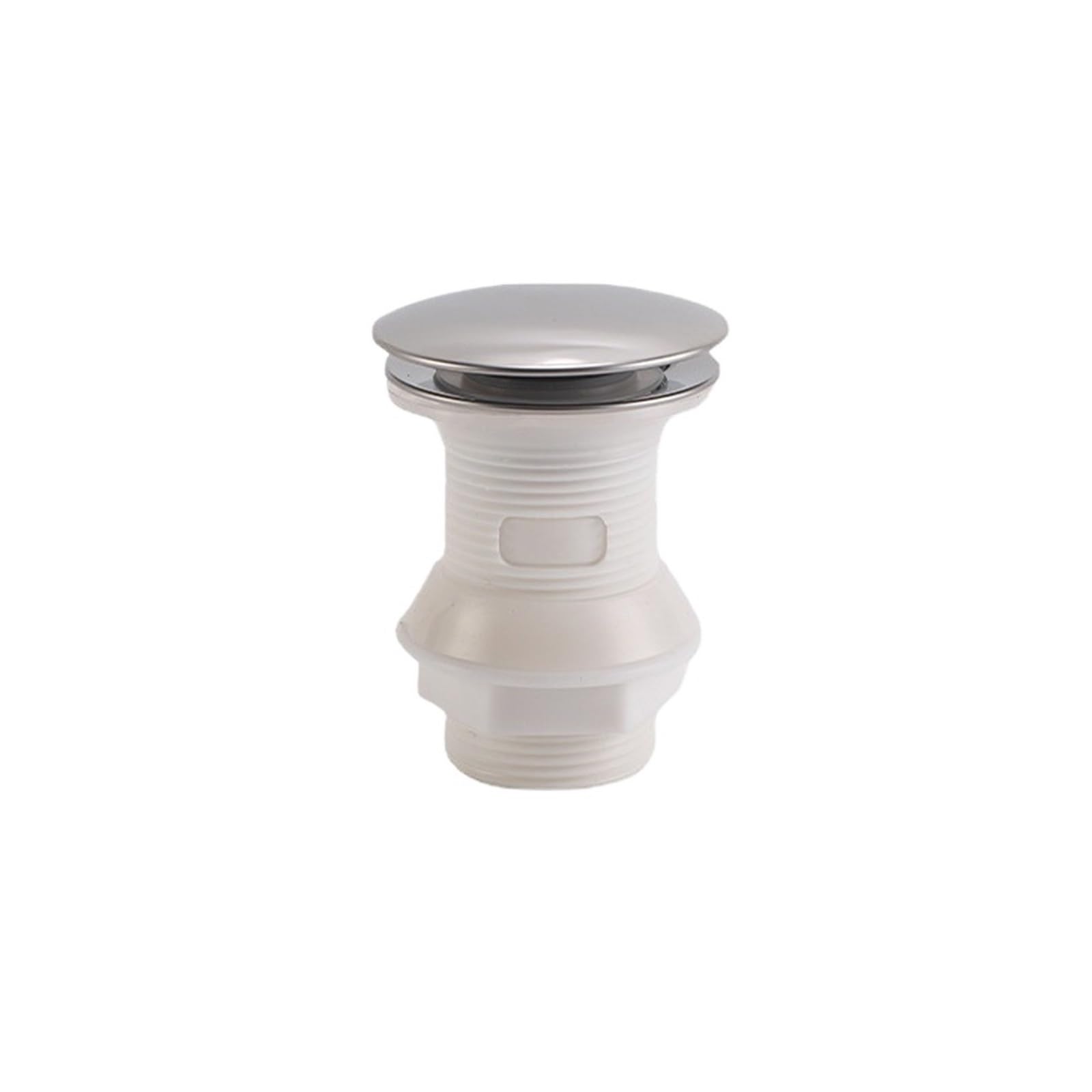 Rtbvghjik White 304 No Hole Basin Drain Bathroom Sink Pop Up Push Open Waste Filter Stopper Set Black Washbasin Hose Accessory Toilte Renovation For Bathroom Sinks(White 304 No Hole)