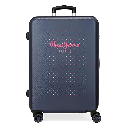 Pepe Jeans Molly Maleta mediana Multicolor 48x68x26 cms Rígida ABS Cierre combinación 70L 3,7Kgs 4 Ruedas dobles