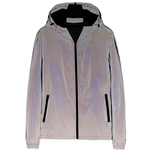 Chromashift Reflective Windbreaker–Daily Wear, Night Runs, Rides & Color-Shifting, Reflective Jackets for Men