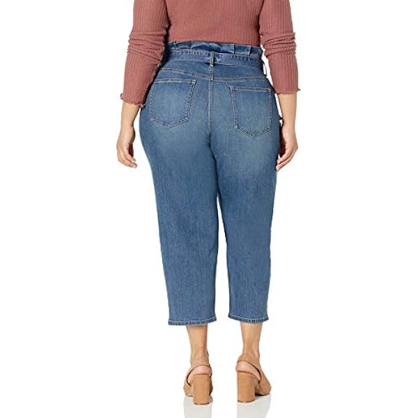 GLORIA VANDERBILT Vrouwen Jeans Paperbag HR Straight Crop