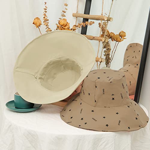 PALAY® Bucket Hat for Women, Breathable Wide Brim Sun Hats for Womens, Reversible Cotton Prints Hat for Daily Activities, Travel, Camping