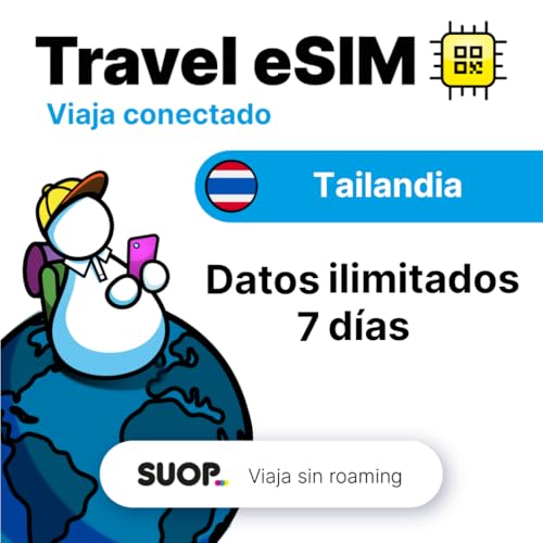 Tarjeta virtual eSIM Tailandia prepago con datos ilimitados por 7 días