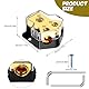 LPZMPZ 2-Wege Car HiFi Verteilerblock Power Reinkupfer Distribution Block 12v-Stromverteilerblock 1 In 2 Out Splitter für Car-Audio-Verkabelung KFZ Boot