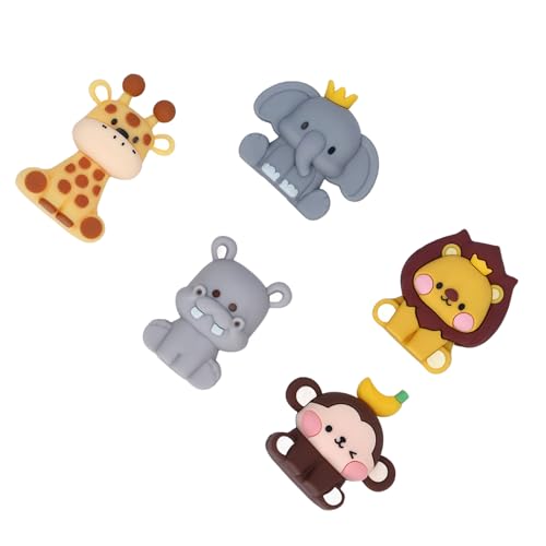 Decoración de mono y elefante para tarta de cumpleaños con figuras de selva