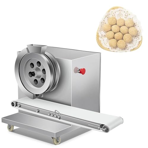 WOTZOV Machine à façonner la pâte entièrement Automatique avec convoyeur et Bouton d'arrêt, 0-90 pièces/Min pour Petits Pains et Boules