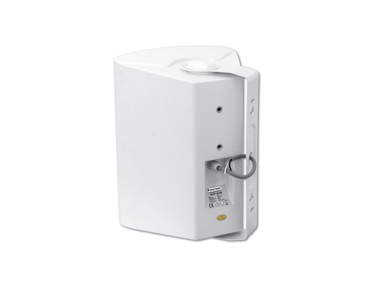 OMNITRONIC WP-6W ELA-Wandlautsprecher | 2-Wege-Lautsprecher mit Halterung, 100 V, 40 W RMS