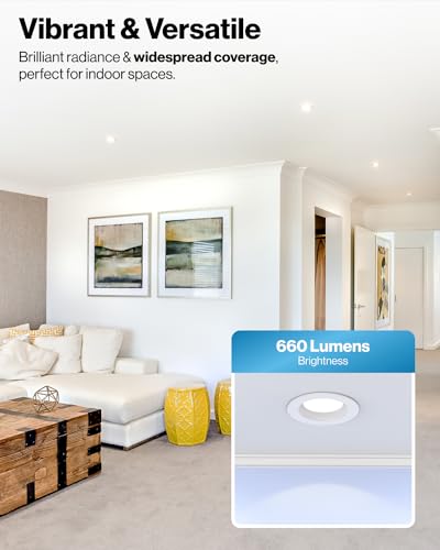 Image of Sunco 4 Inch LED Recessed Lights Retrofit, Dimmable Can Lighting, 660 LM, 11W (40W Equivalent), Selectable CCT 2700K /3000K /3500K /4000K /5000K, Smooth Trim, Damp Rated UL 1 Pack