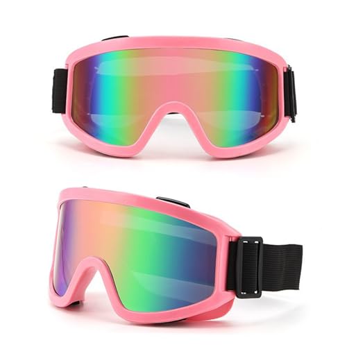KASESSS Anti-Buée Lunette de Ski, Anti-UV Lunette Ski, Réglable Lunettes de Ski Homme Femme, Lunettes Ski pour Porteurs de Verres pour Activités de Plein...