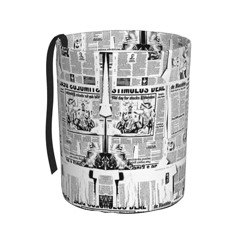 Image of OJJK OJJK Sturdy Oxford Cloth Car Trash Can Lightweight Waterproof Easy to Clean Easy to Install and Disassemble Use in Various Models Suitable for Travel Daily Travel (Newspaper)