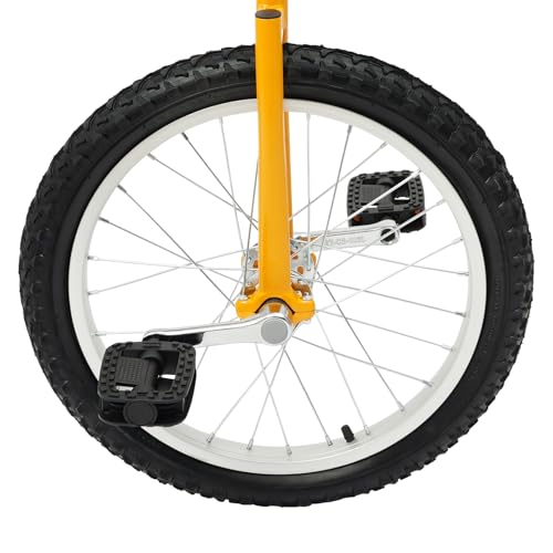 Image of DYNAMI Unicycle with Excellent Steel Frame,Leakproof Tire,Adjustable Height,Curved PU Seat,Mute Bearing,Anti-Slip Designs,for Outdoor Sports Fitness Exercise
