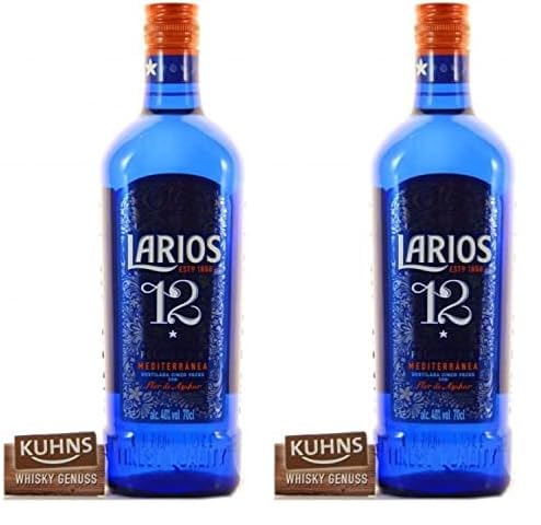 LARIOS Ginebra Premium mediterránea Larios 12 70 cl (Paquete de 2)