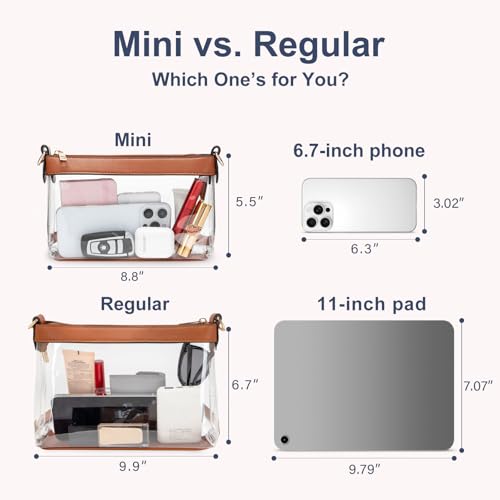 Image of Wuflyover Clear Bag for Stadium Events, Clear Purse for Women