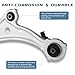 Front Lower Control Arm with ball Joint Assembly Left Right Passenger Driver Side Suspension Kit Replacement for 2009 2010 2011 2012 2013 2014 Nissan Murano