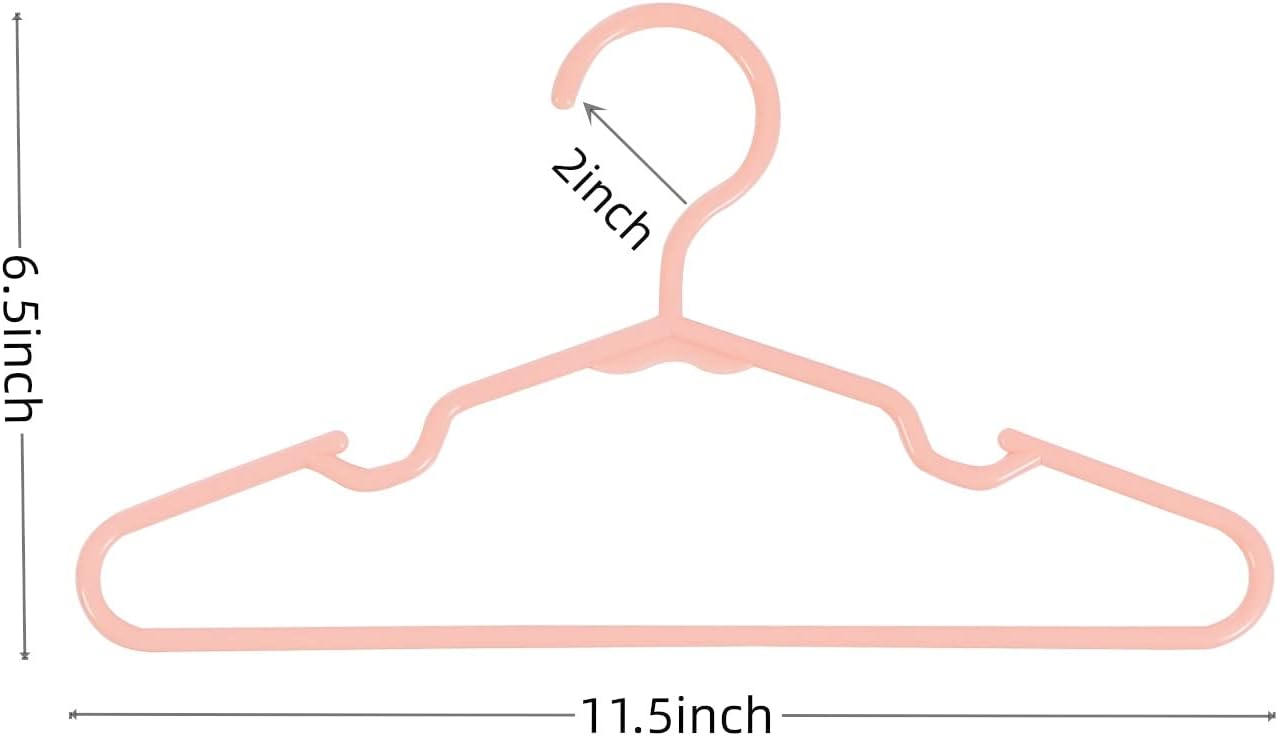 120 pcs Pink Baby Nursery Closet Hangers,Non-Slip Laundry Infant Pant Hanger for Newborn Clothes,Ultra-Thin Child Coat Hanger for Girl Boy Toddler Kids - Image 2