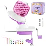 Yalumo Yarn Winder for Crocheting, Compact Yarn Ball Winder with Crochet Accessories, 3.5 oz Capacity, Hand Operated Wool Spinner Roller Baller for Crochet, Helper for Knitting Lovers Crocheters