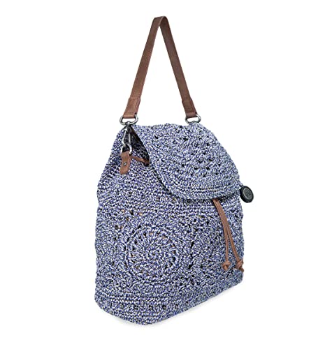 The Sak Womens Hand-Crochet Sayulita Hand Crochet Backpack, Denim Static Medallion, One Size Us #TOP1