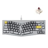 Keychron Q8 Wired Custom Mechanical Keyboard, 65% Alice Layout QMK/VIA Programmable with Hot-swappable Gateron G Pro Brown Switch Double Gasket Compatible with Mac Windows Linux (Grey)