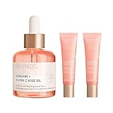 Biossance Rose Hydrating Set. 1 Full Size Squalane + Vitamin C Rose Oil (1 oz) Bundle with 2 Full...