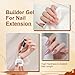JEWHITENY 10ML Builder Gel Nails Clear Nail Extension Gel Nail Strengthener Long Lasting High Effects Nail Art Design Manicure Need U V Lamp Curing