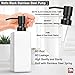 GMISUN White Soap Dispenser, Bathroom Hand Soap Dispenser, Glass Dispenser with Stainless Steel Pump, Kitchen Hand and Dish Soap Dispensers, 12 fl oz/350ml Liquid Refillable Soap and Lotion Bottle