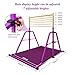 GLANT Foldable&Movable Gymnastics Kip Bar with MAT and Ring Set, 3' to 5' Height Adjustable,Horizontal Bar for Kids Girls Junior,GymEquipment for Indoor and HomeTraining- Max Load 300LBS
