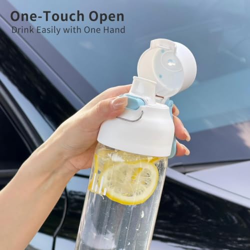 Levore Tritan Plastic Clear Water Bottle, Reusable Drink Bottle, 26oz - image 7