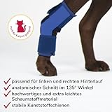 HERZENSTIER Sprunggelenkbandage aus Schaumstoff Gr. XXL für Hunde & Katzen, atmungsaktiv mit Schienen zur Sprunggelenks-Unterstützung mit bei Arthrose & Instabilität