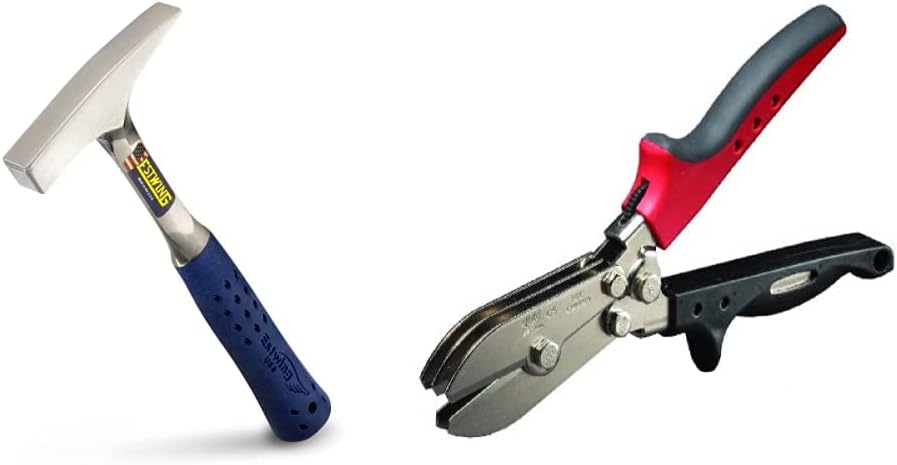Estwing T3-18 18 Oz Tinner's Hammer & Malco C5R 5-Blade Pipe Crimper