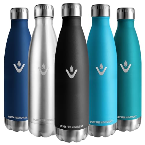 Vikaster Botella agua termica, 750ml Botella agua acero inoxidable, Mantener 12H Caliente/24 Frío, Termo Sin BPA, Botella termica Niños, Adultos, Deporte, Oficina, Exteriores