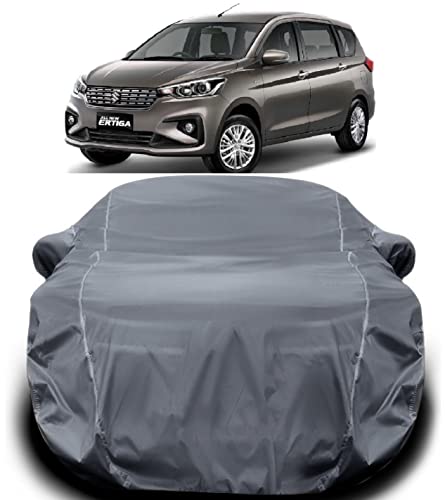 Image of Maruti Suzuki Old Ertiga Car Cover Waterproof /Ertiga Cover Waterproof /Ertiga Body Cover with Triple Stitched Fully Elastic Ultra Surface Body Protection (Grey Look)
