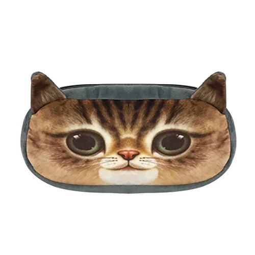 Image of Wrapables Dog /Cat Face Zippered Pencil Case (Set of 2)