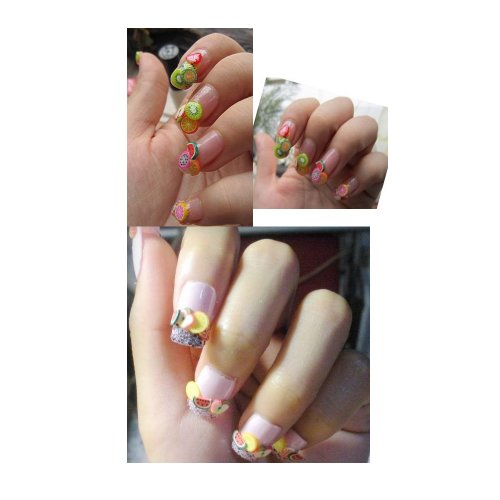 150Pcs 3D Cute Designs Nail Art Fimo Canes Sticks Stickers Rods Gel Tips Manicure Decoration + Blade #TOP6
