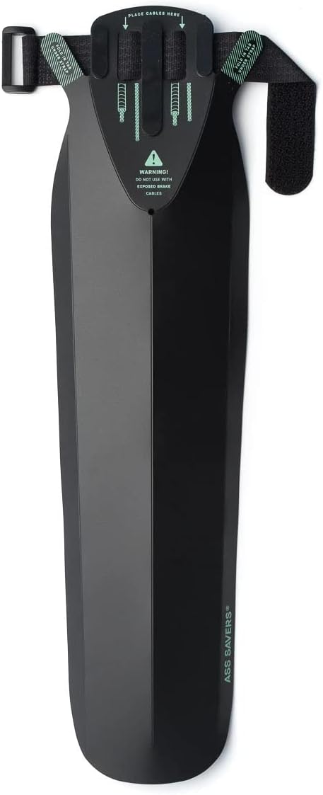 Ass Savers Speed Mullet Clip On Front Mudguard/Fender, Regular for 23-47mm Tires, Cable Routing, Single 2-in-1 Velcro Strap, Easy Mounting Within Seconds