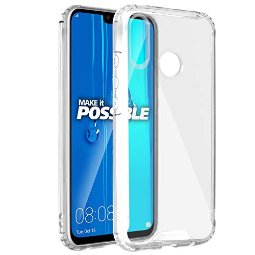 TecKraft Hard Back Hybrid Bumper Case with Shockproof Corners for Huawei Y9 2019 (Clear) Deal