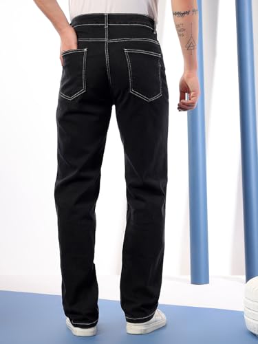 Image of KOTTY Mens Solid Black Wash Coin Pocket Jeans