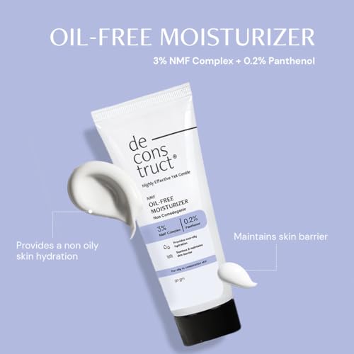 Deconstruct Hydration & Defense Combo: Oil-Free Moisturizer & No White Cast SPF 55+ | Get Glowing Skin with Sun Protection | Moisturizer For Oily Skin | No White Cast & Lightweight | Pack of 2