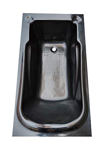 Image of MADONNA Bonn (4.5 x 2.5 ft) Acrylic Fixed Bathtub (Black) with 5 Year Warranty