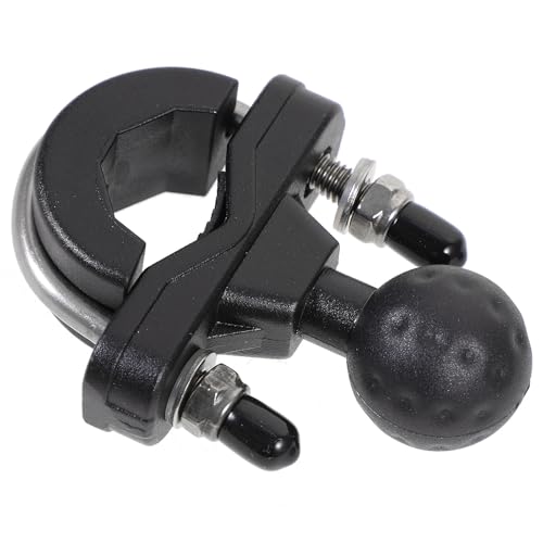 Milisten Soporte para Teléfono de Motocicleta Base Abs y Metal, Montaje Perno en U M10 para Manillar, Soporte Bola Antideslizante para Navegación y Uso en Moto