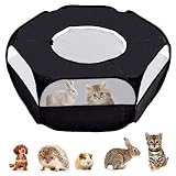 LISINAN Small Animals Playpen, Breathable & Waterproof Pet Playpen Cage Tent with Zippered Cover Out