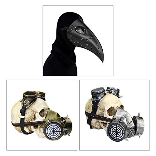 Gafas steampunk de médico de la peste para disfraces de Halloween masculinos 6