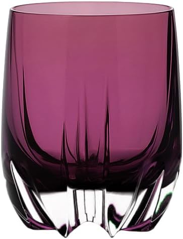 Barski Whiskey Glasses - Double Old Fashioned Amethyst Rocks Glass - Set of 2 Lowball Tumbler - Heavy Base- DOF Crystal Glass Tumblers - For Scotch - Bourbon, Drinking Glasses - 11 oz, Made in Europe