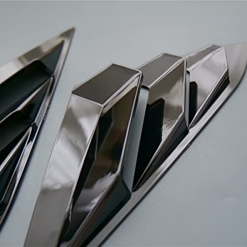 Ziwen 2X Sport Style Gloss Black Quarter Window Scoops Louvers For Honda Civic Sedan 2016 2017 2018 2019 2020 2021 #TOP4
