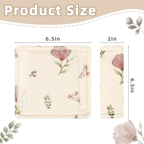 Image of SWESEN Baby Car Seat Strap Covers, Soft Car Seat Strap Shoulder Pads for Baby Girls, Double-Sided Use carseat Straps Covers for Stroller, Car Seats, Pushchair, Florals