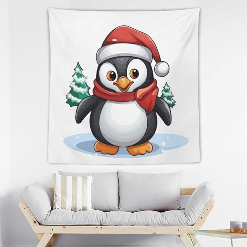 Tapisserie murale pingouin de Noël idée cadeau pour chambre d'enfant