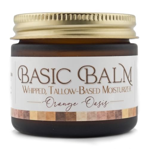 Whipped Beef Tallow Skincare, Grass-Fed Beef Tallow Balm Moisturizer, Abyssinian Oil, Manuka Honey & Propolis, Herb-Infused, USA Handmade, Orange, Thompson’s -  Thompson's Tallow, LLC