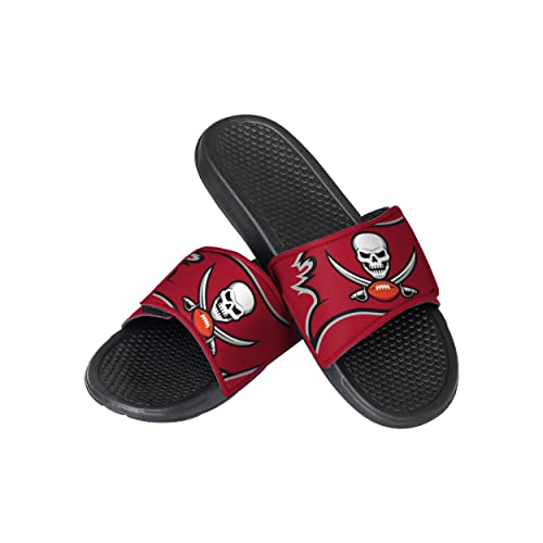 Image of FOCO mens NFL Team Cropped Big Logo Shower Sport Slide Flip Flop Sandals | Casual Sandals