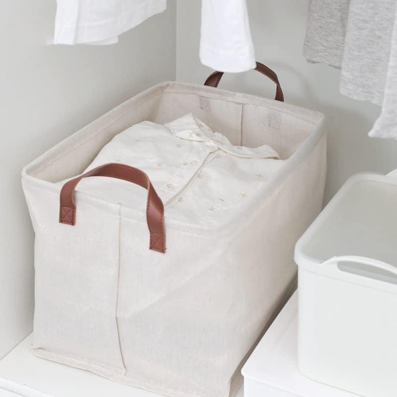 Cotton Linen Dirty Clothes Laundry Basket Hamper Toy Storage Household Sundries with Handle image 5