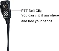 Vista 4 de Auriculares en forma de G Walkie Talkie con micrófono PTT compatibles con Cobra Microtalk PX650 Cxt195 Cx112 PX655 ACXT1035r ACXT145 ACXT545 RX385