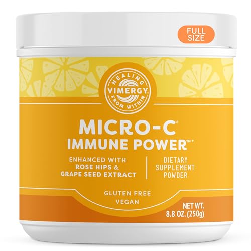 Vimergy Micro-C Immune Power TM *- 250g– 69 Servings – 2000mg/serving – Gentle Form – Antioxidant Phytonutrients – Immune & Nerve Support – Benefits Bone & Cartilage – Gluten-Free – Kosher – Vegan