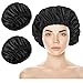 URAQT Cuffia Seta Capelli Ricci, 2 Pezzi Cuffia Capelli Ricci Notte Bonnet, Cuffia Seta Capelli Ricci per Dormire, Protezione dei Capelli, Copricapi per Donne